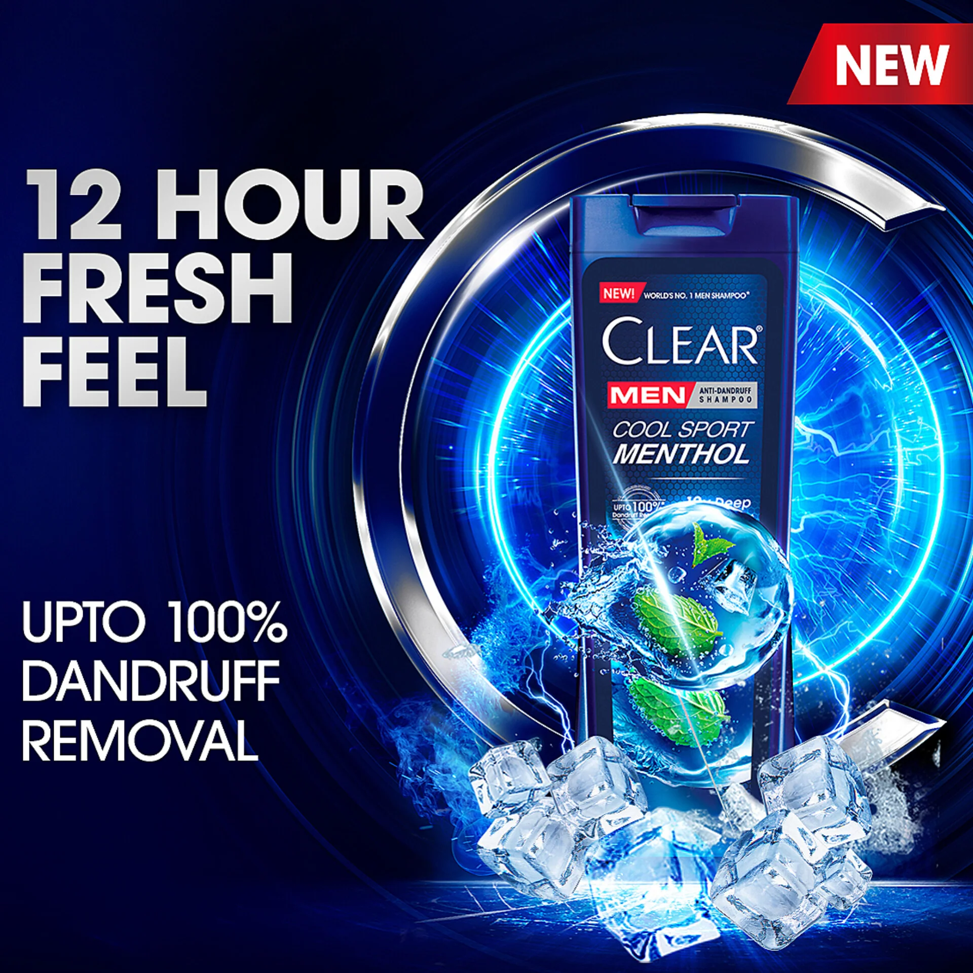 Clear Men Shampoo Cool Sport Menthol Anti Dandruff 170ml - Image 7