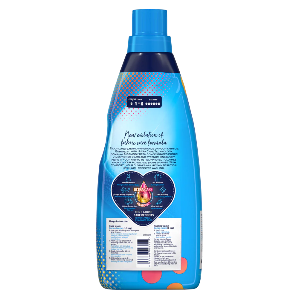 Comfort Concentrated Fabric Conditioner Morning Fresh 800ml - Image 3