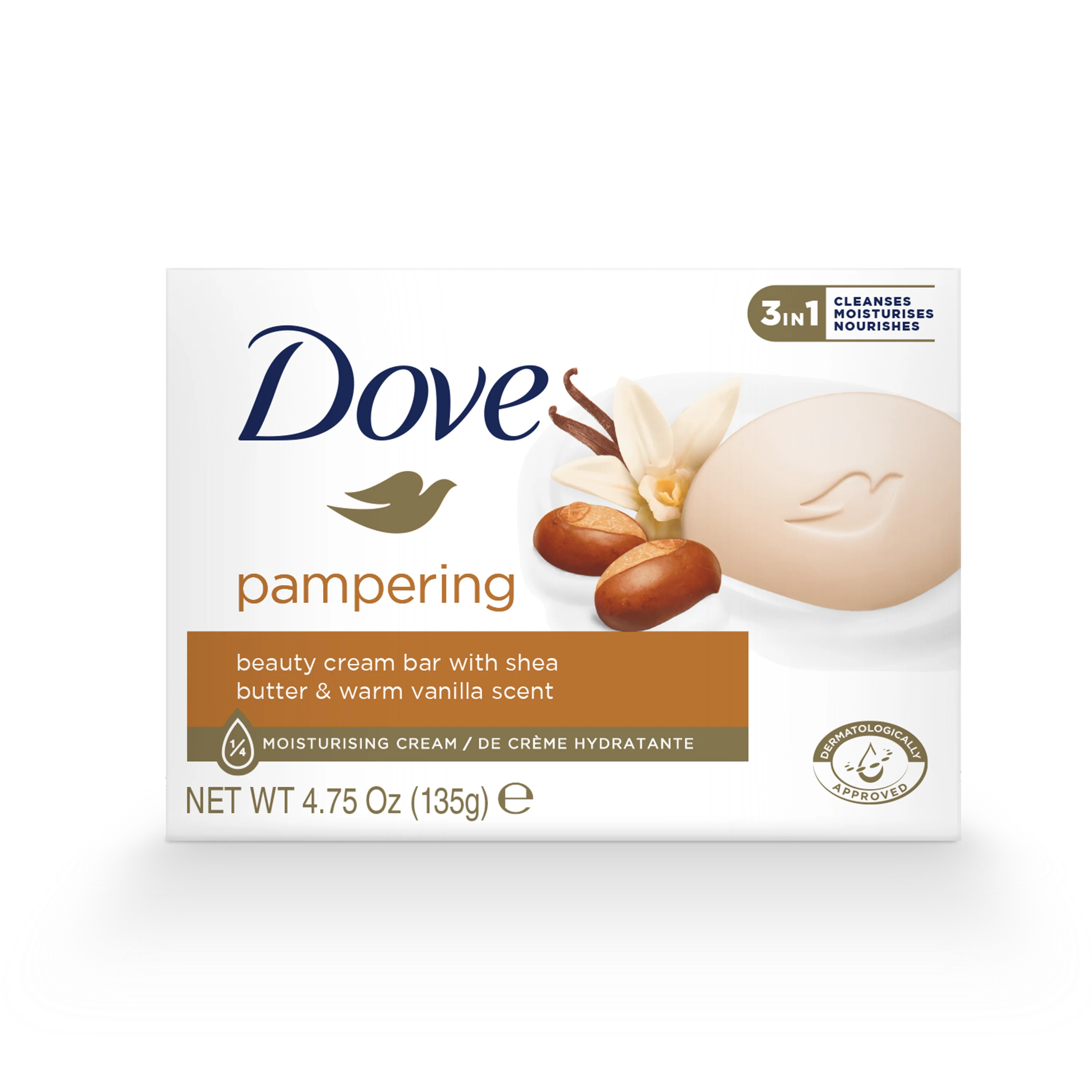Dove Beauty Bar Soap Pampering Shea Butter 135g - Image 2