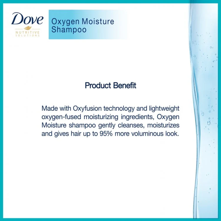 Dove Shampoo Oxygen Moisture 330ml - Image 5