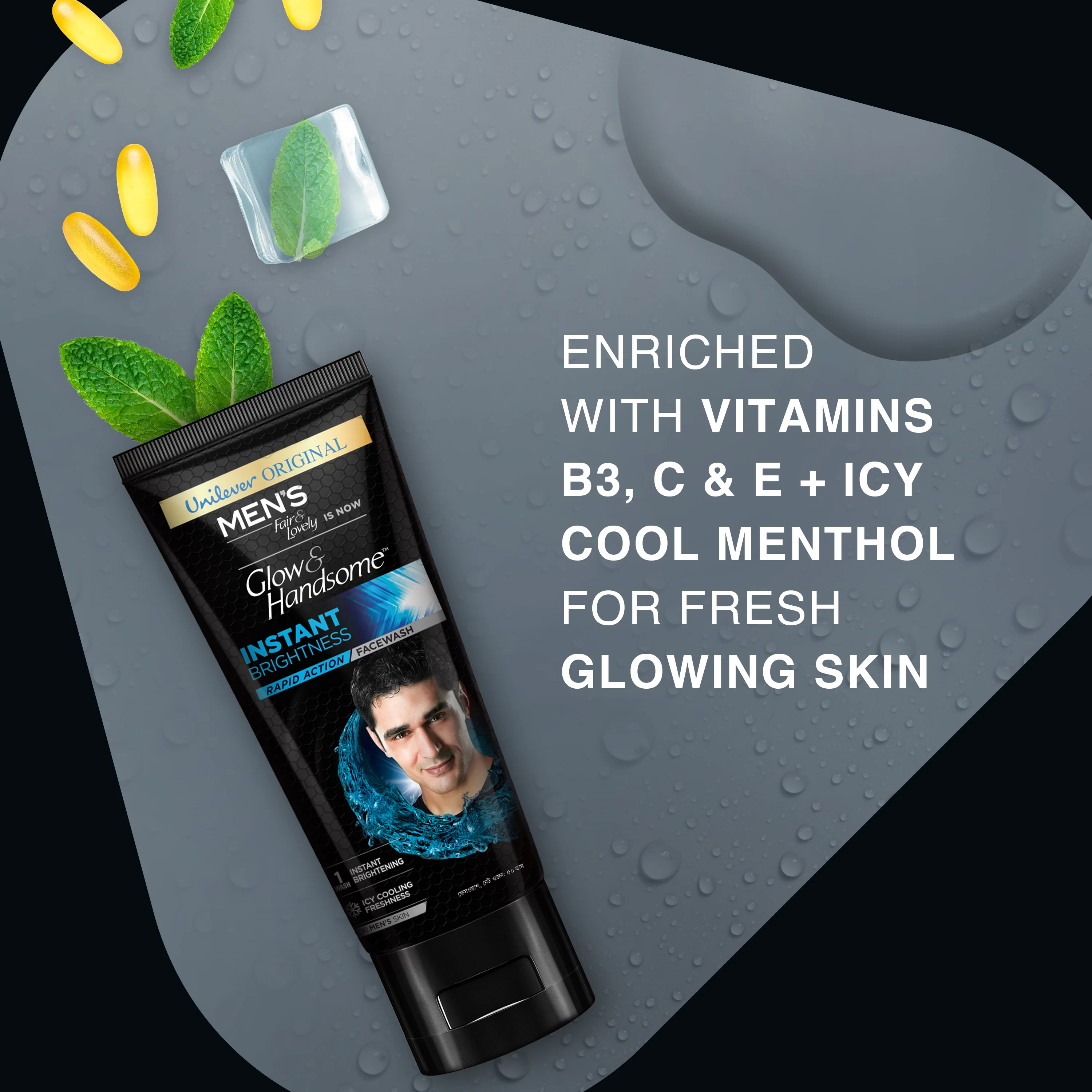 Glow & Handsome Facewash Rapid Action Instant Brightness 100g - Image 11