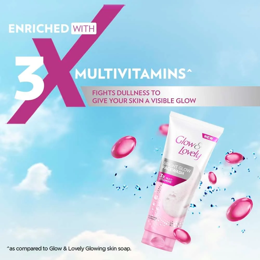 Glow & Lovely Bright Glow Facewash 100g - Image 5