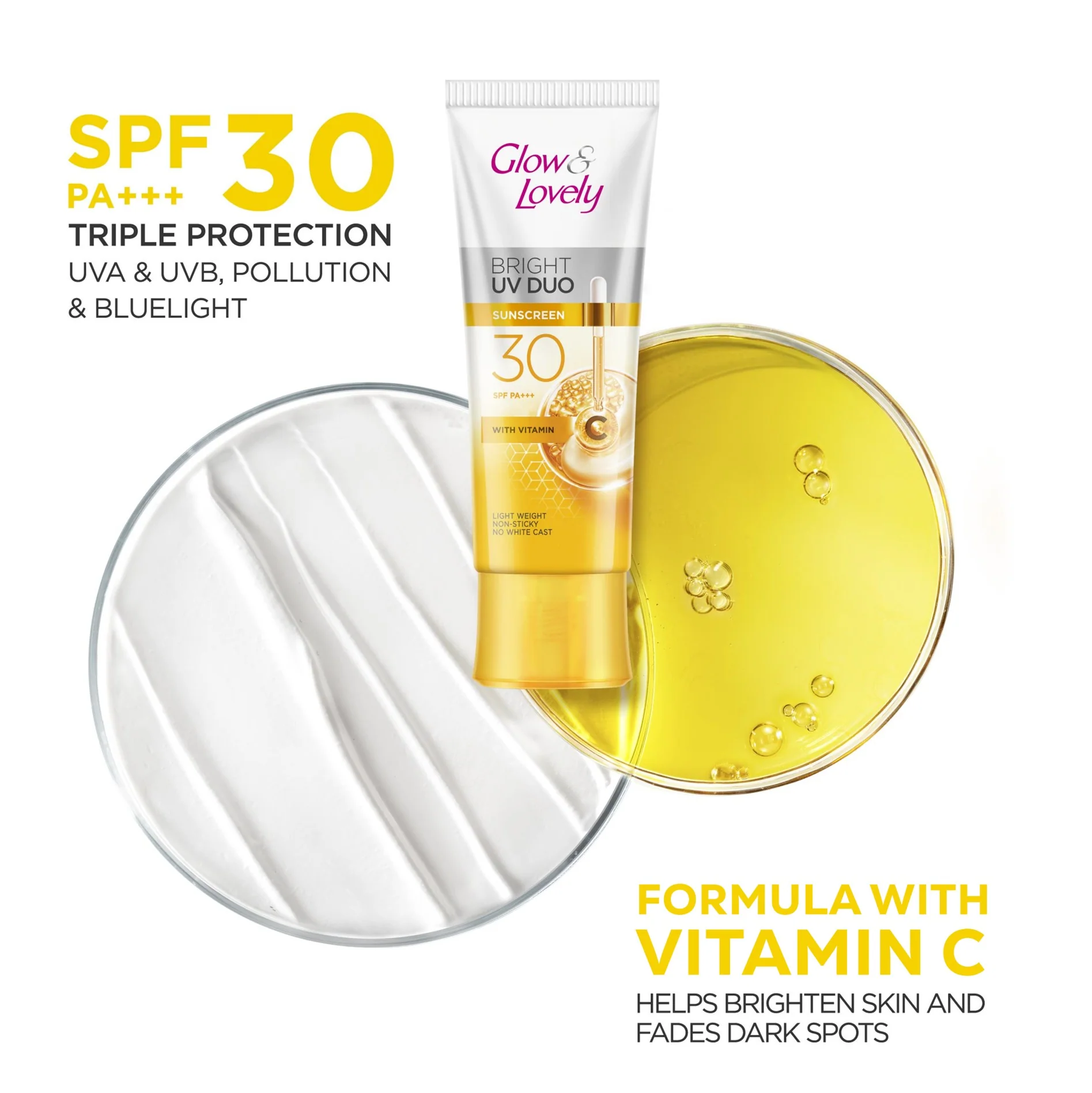 Glow & Lovely Bright Serum Sunscreen UV DUO SPF30 50g - Image 9