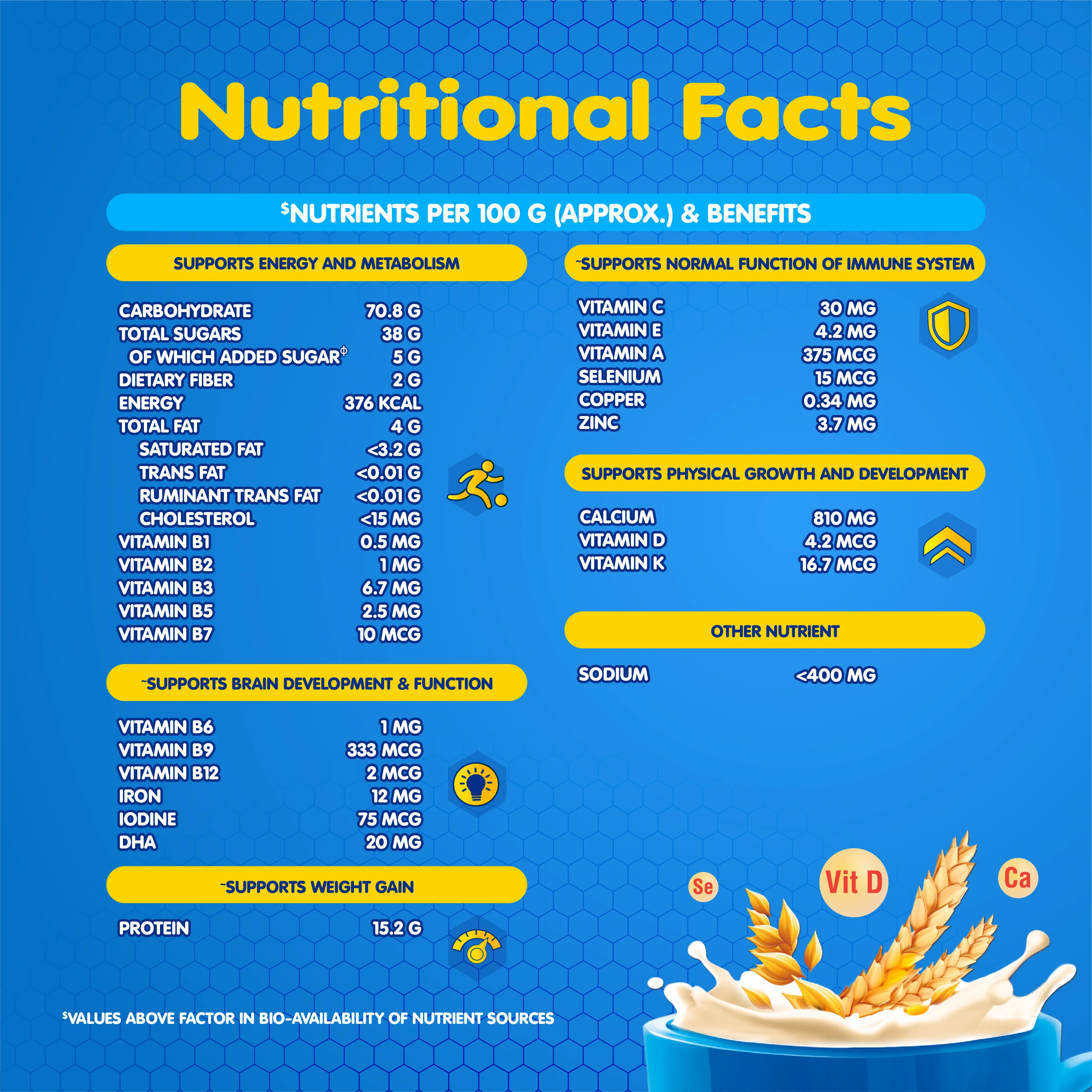 Junior Horlicks Health and Nutrition Drink Stage-2 Jar 500g (Powder Drink) - Image 4