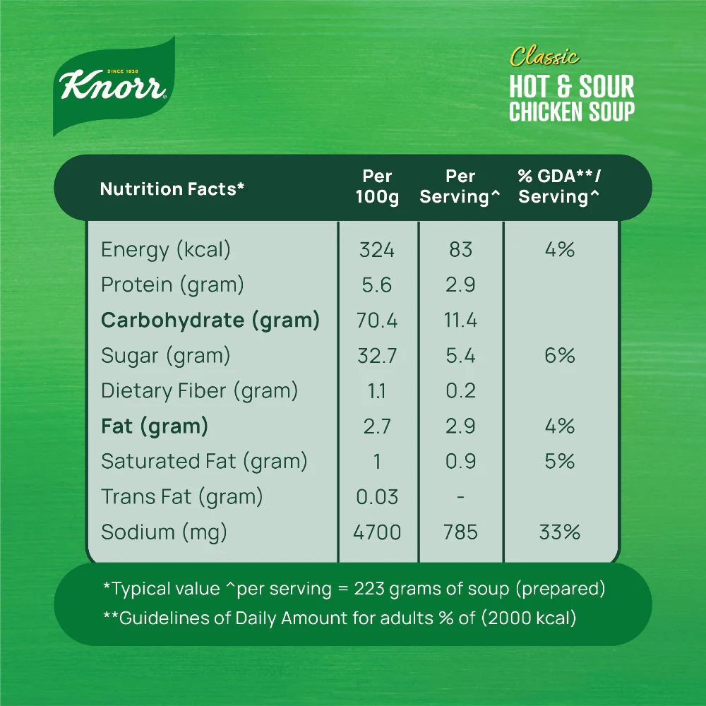 Knorr Soup Hot and Sour Chicken 31g - Image 6