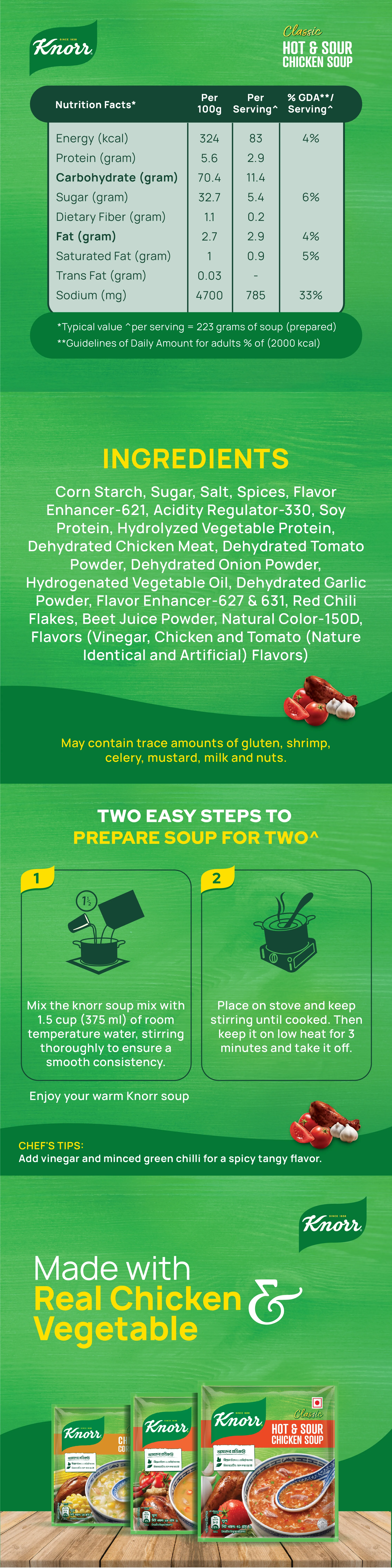 Knorr Soup Hot and Sour Chicken 31g - Image 8