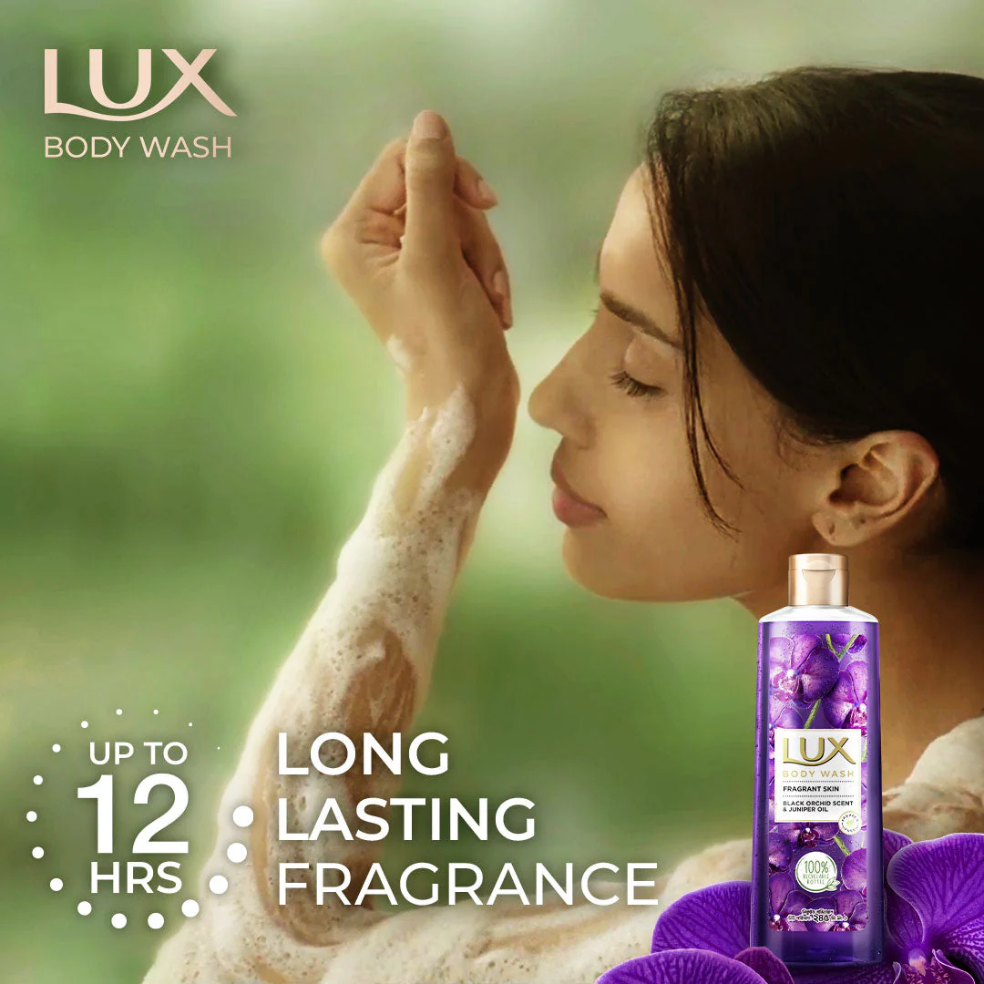 Lux Body Wash Black Orchid Scent & Juniper Oil 245ml - Image 6