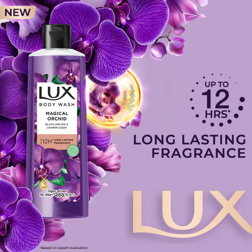 Lux Body Wash Black Orchid Scent & Juniper Oil 245ml - Image 7