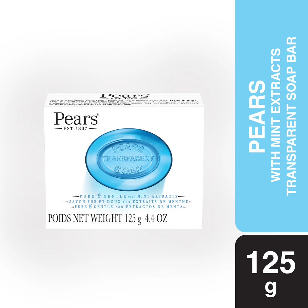 Pears Transparent Soap Pure and Gentle with Mint Extracts 125gm - Image 8