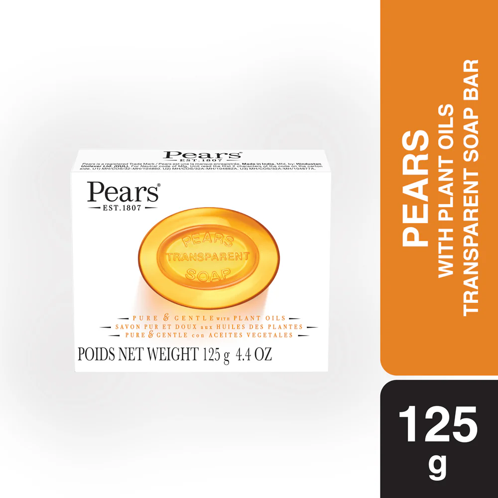 Pears Transparent Soap Pure and Gentle with Plant Oils 125gm - Image 2