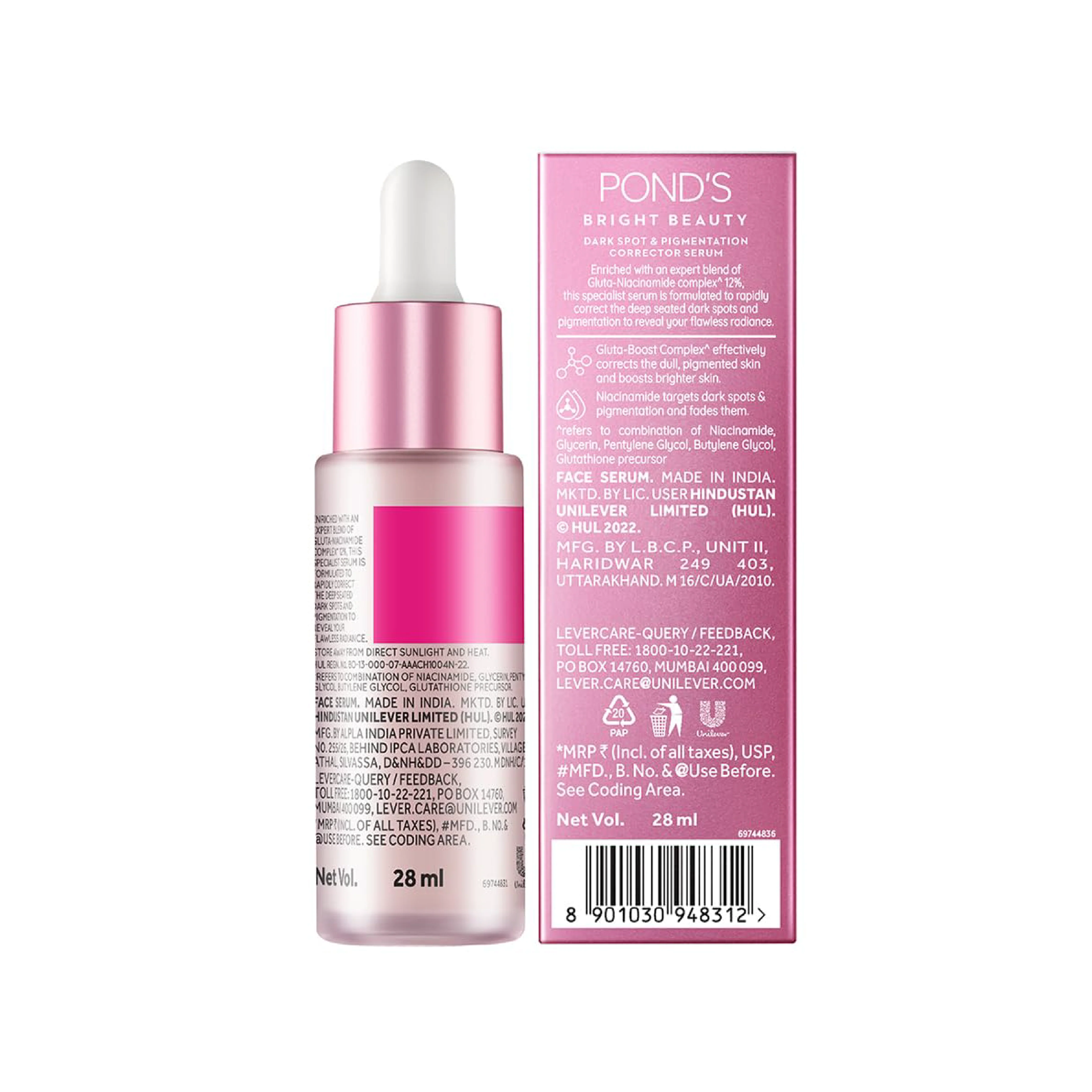 Pond's Bright Beauty Serum with 12% Gluta-Niacinamide 28ml - Image 3