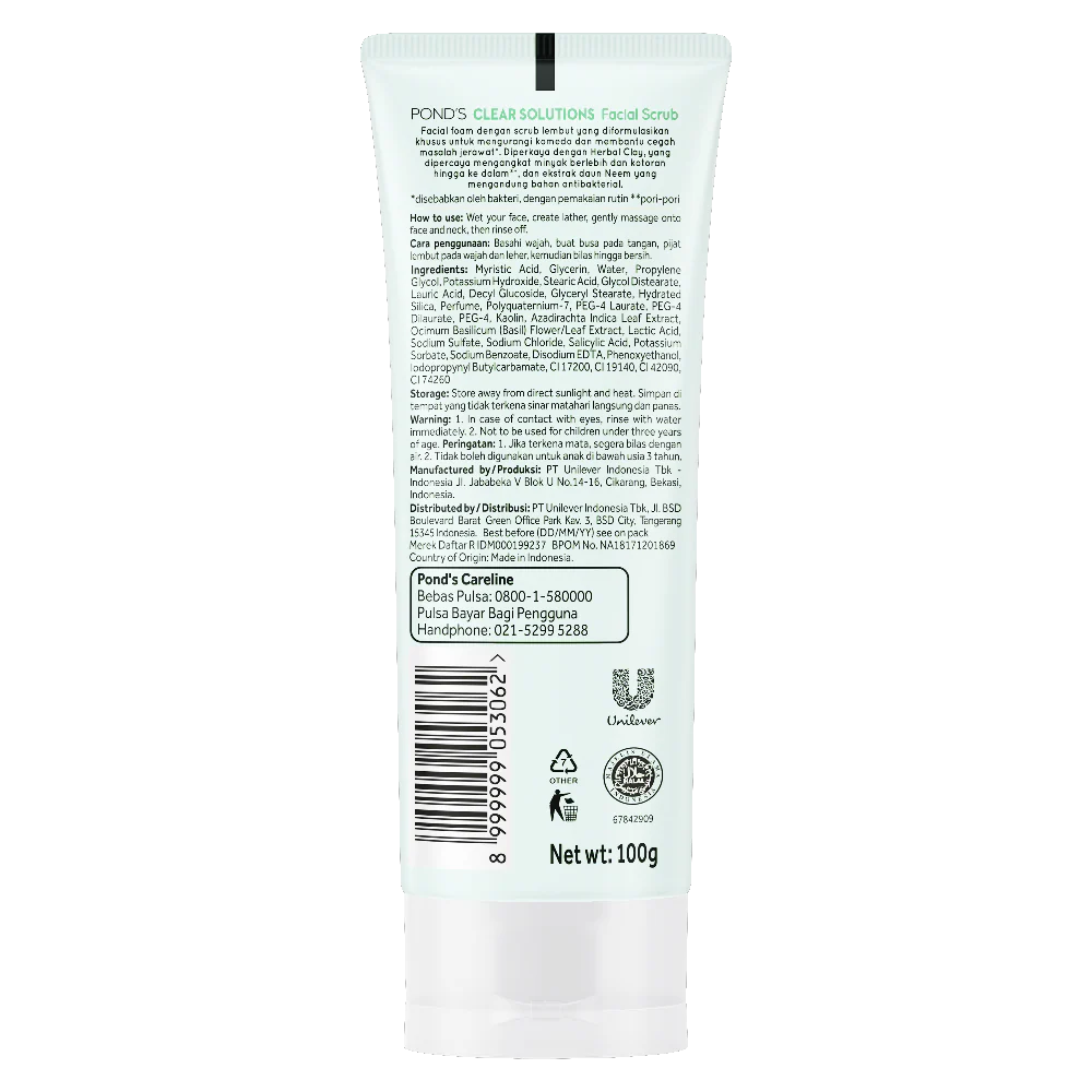 Pond's Bright Miracle Ultimate Pure Clear Facial Scrub 100g - Image 3