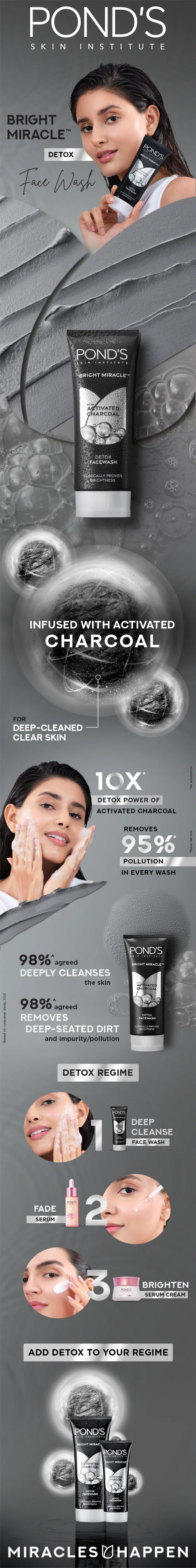 Pond's Face Wash Bright Miracle Detox 50g - Image 8