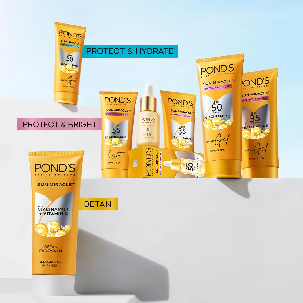 Pond's Sun Miracle Cream Gel Sunscreen-Protect & Bright 100g - Image 5
