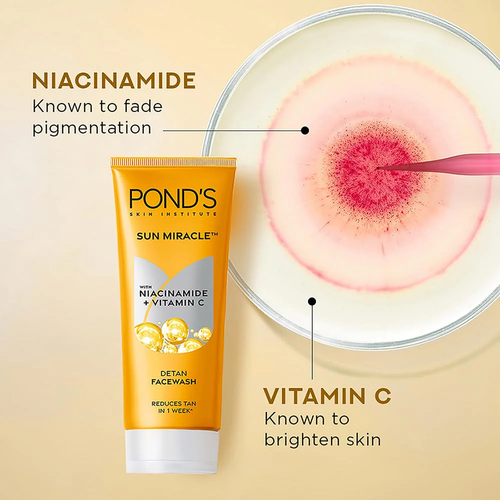 Pond's Sun Miracle Detan Face Wash 100g - Image 6