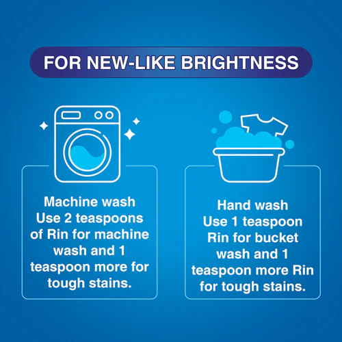 Rin Advanced Synthetic Laundry Detergent Powder 500g - Image 5