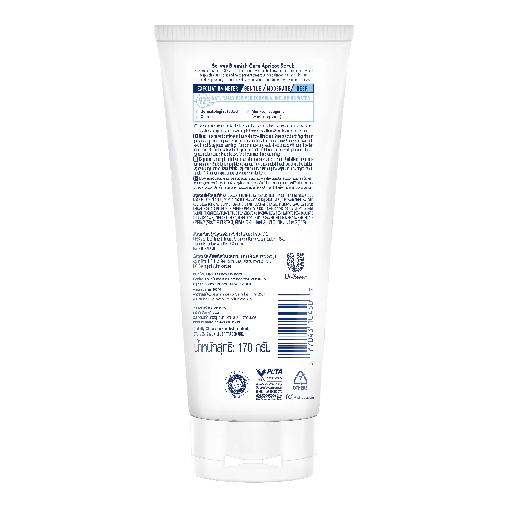 St. Ives Facial Cleanser Blemish Care Face Scrub Apricot 170gm - Image 3