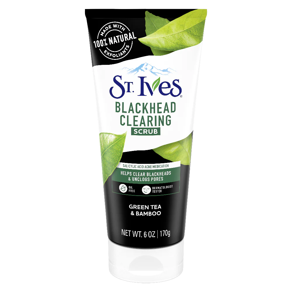 St. Ives Facial Cleanser Face Scrub Blackhead Clearing Green Tea 170gm - Image 2
