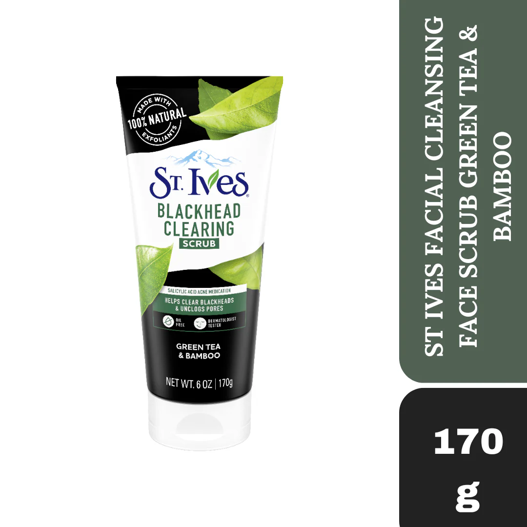 St. Ives Facial Cleanser Face Scrub Blackhead Clearing Green Tea 170gm - Image 4