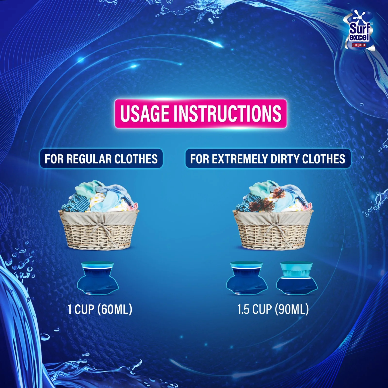 Surf Excel Liquid Detergent Top Load 1L - Image 6