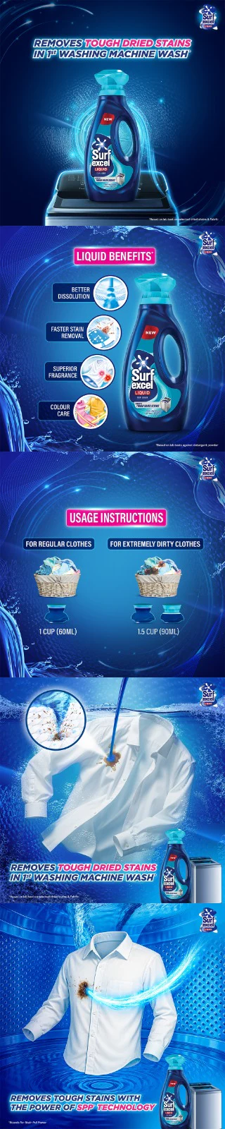 Surf Excel Liquid Detergent Top Load 1L - Image 9