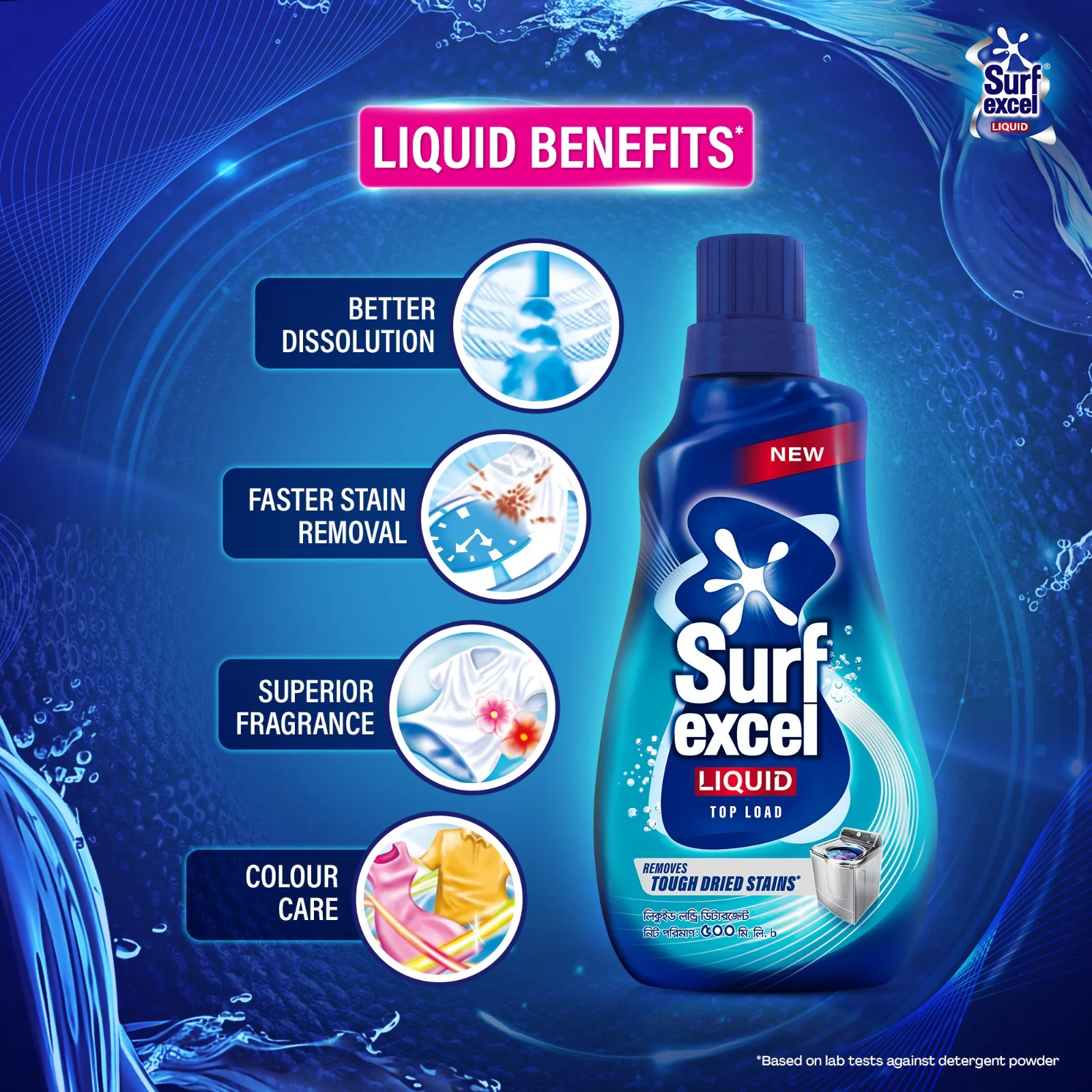 Surf Excel Liquid Detergent Top Load 500ml - Image 4